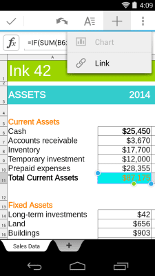Screenshot of the application Quickoffice - #2
