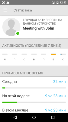 Screenshot of the application Time Doctor - #5
