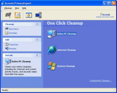 Screenshot of the application Acronis Privacy Expert Suite - #2