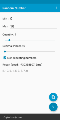 Screenshot of the application Random Number - #2