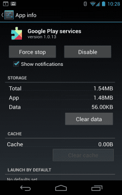 Screenshot of the application Google Play services - #2