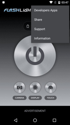 Screenshot of the application Gabenative Flashlight - #3
