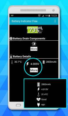 Screenshot of the application Battery indicator for free - #3