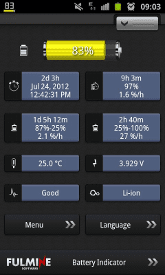Screenshot of the application Battery Indicator - #6