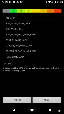 Screenshot of the application Wake Lock - PowerManager - #2