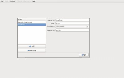 Screenshot of the application Tryton - #6