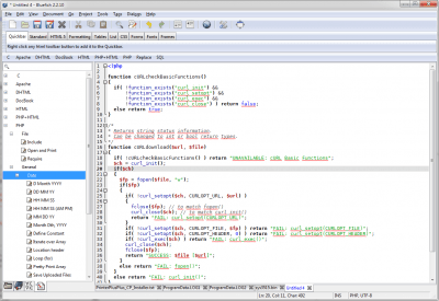Screenshot of the application Bluefish Editor - #2