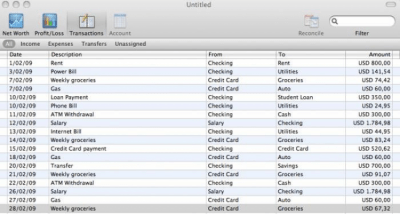 Screenshot of the application moneyGuru - #2