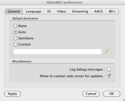 Screenshot of the application MakeMKV - #2