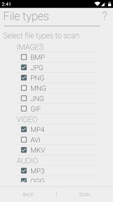 Screenshot of the application Undeleter - Restore Files - #2