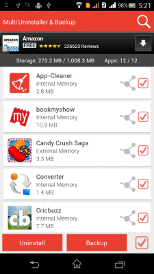 Screenshot of the application Multi Uninstaller & Backup - #2