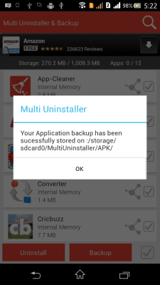 Screenshot of the application Multi Uninstaller & Backup - #5