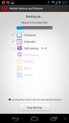 Screenshot of the application Mobile Backup & Restore - #6