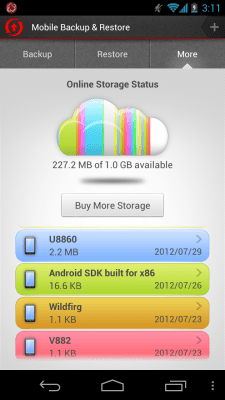 Screenshot of the application Mobile Backup & Restore - #7