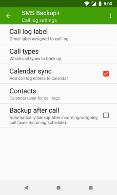 Screenshot of the application SMS Backup + - #4