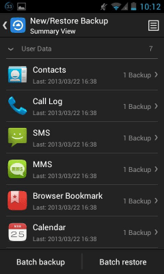 Screenshot of the application GO Backup Pro - #2