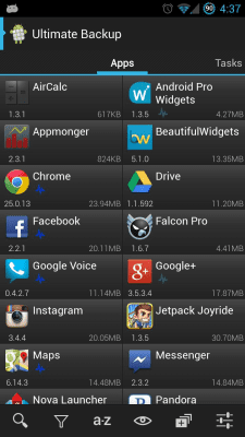 Screenshot of the application Ultimate Backup - #2