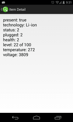 Screenshot of the application Droid Examiner - #2