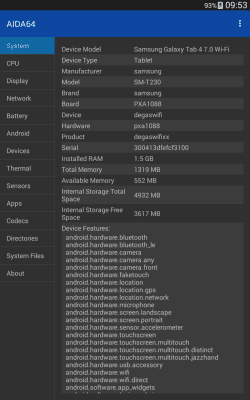 Screenshot of the application AIDA64 - #9
