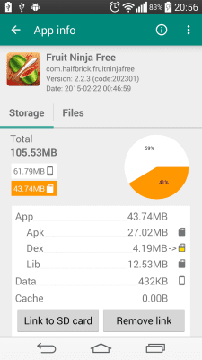 Screenshot of the application Link2SD - #2