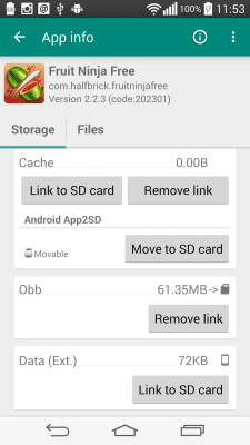 Screenshot of the application Link2SD - #3