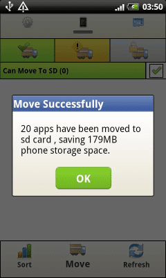 Screenshot of the application Easy APP2SD (Russian) - #2