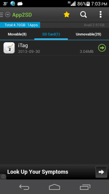 Screenshot of the application App2SD & App Manager - #4