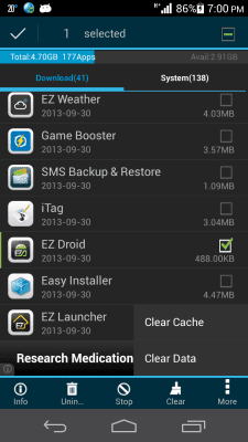 Screenshot of the application App2SD & App Manager - #7