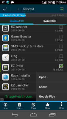 Screenshot of the application App2SD & App Manager - #8