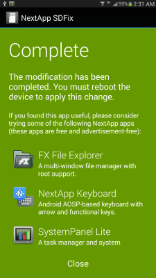 Screenshot of the application SDFix: KitKat Writable MicroSD - #4