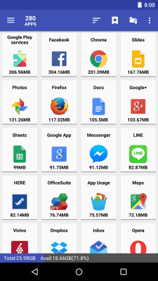 Screenshot of the application AppMgr III - #4
