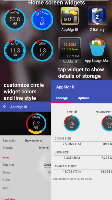 Screenshot of the application AppMgr III - #8
