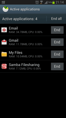 Screenshot of the application Task Manager S4 Shortcut - #3