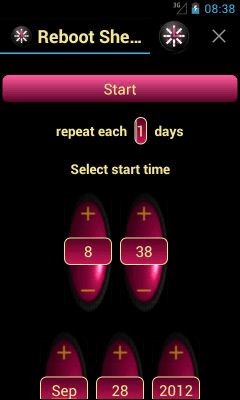 Screenshot of the application Reboot on schedule - #5