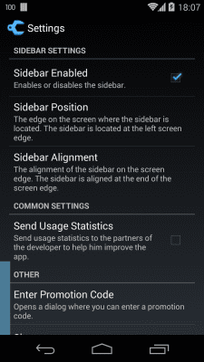 Screenshot of the application Settings - #8