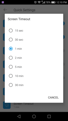Screenshot of the application Quick Settings (Plugin) - #6