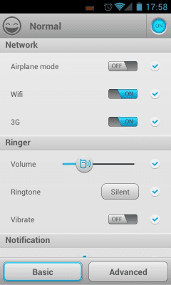 Screenshot of the application Smart Settings - #2