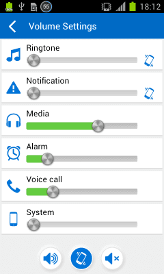 Screenshot of the application Volume Settings (Plugin) - #5