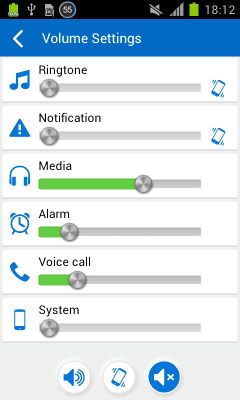 Screenshot of the application Volume Settings (Plugin) - #6