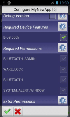 Screenshot of the application Tasker App Factory - #2