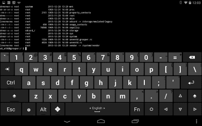 Screenshot of the application Hacker's Keyboard - #7