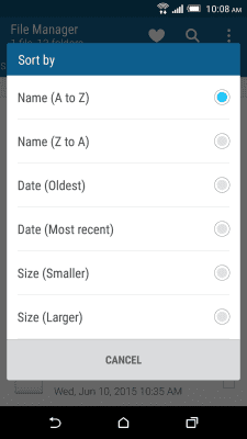 Screenshot of the application HTC File Manager - #4