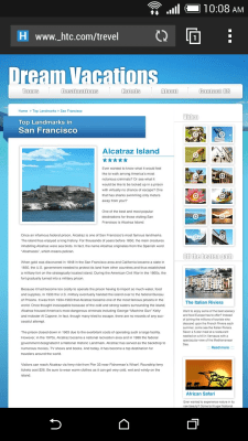 Screenshot of the application HTC Internet - #2