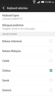 Screenshot of the application HTC Sense Input-CS - #2