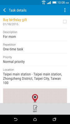 Screenshot of the application HTC 'Tasks' - #4