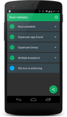 Screenshot of the application Root Validator - #2
