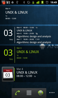 Screenshot of the application MYCOLORSCREEN Simple Calendar Widget - #2