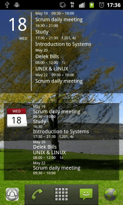 Screenshot of the application MYCOLORSCREEN Simple Calendar Widget - #3