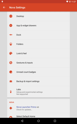 Screenshot of the application Nova Launcher - #9
