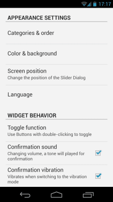 Screenshot of the application Slider Widget - volume - #5